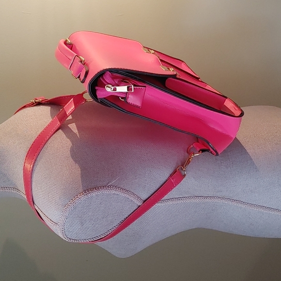 Magenta Back Pack Satchel Bag - Picture 10 of 12